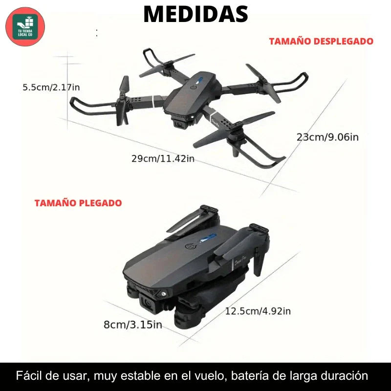 NUEVO DRON E88 PRO MAX 2026 DOBLE CAMARA 4K LAS MEJORES ACROBACIAS Y FOTOS VIDEOS DESDE EL CIELO