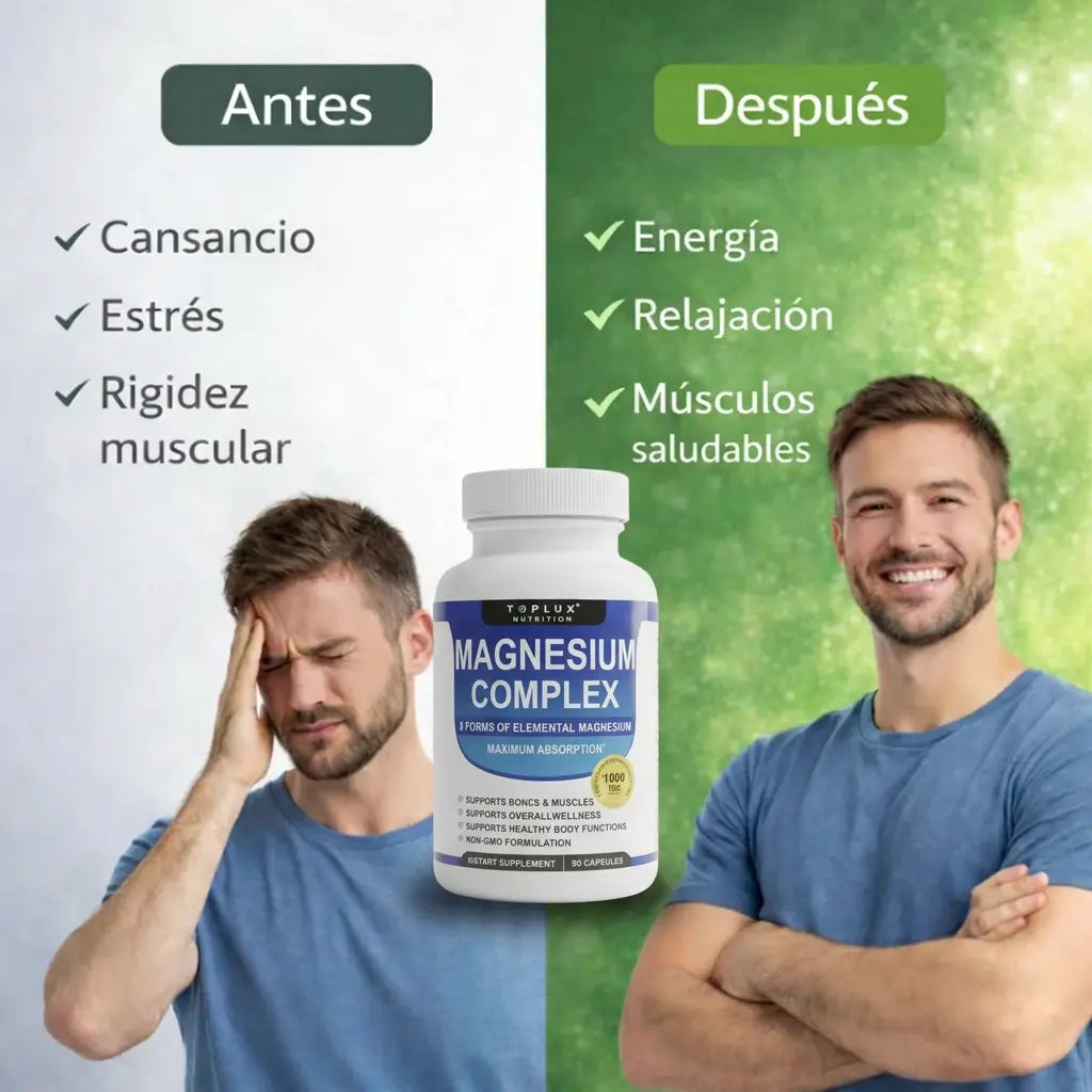COMPLEJO DE MAGNESIO 8 EN 1 PRODUCTO 100% AMERICANO