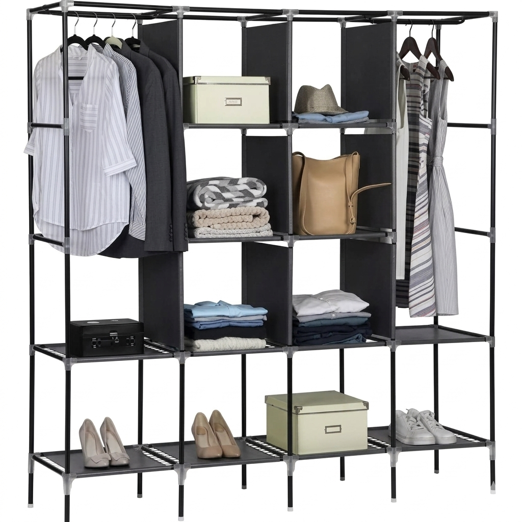 CLOSET ROPERO 4 MÓDULOS XXL REFORZADO