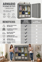 CLOSET ROPERO 4 MÓDULOS XXL REFORZADO