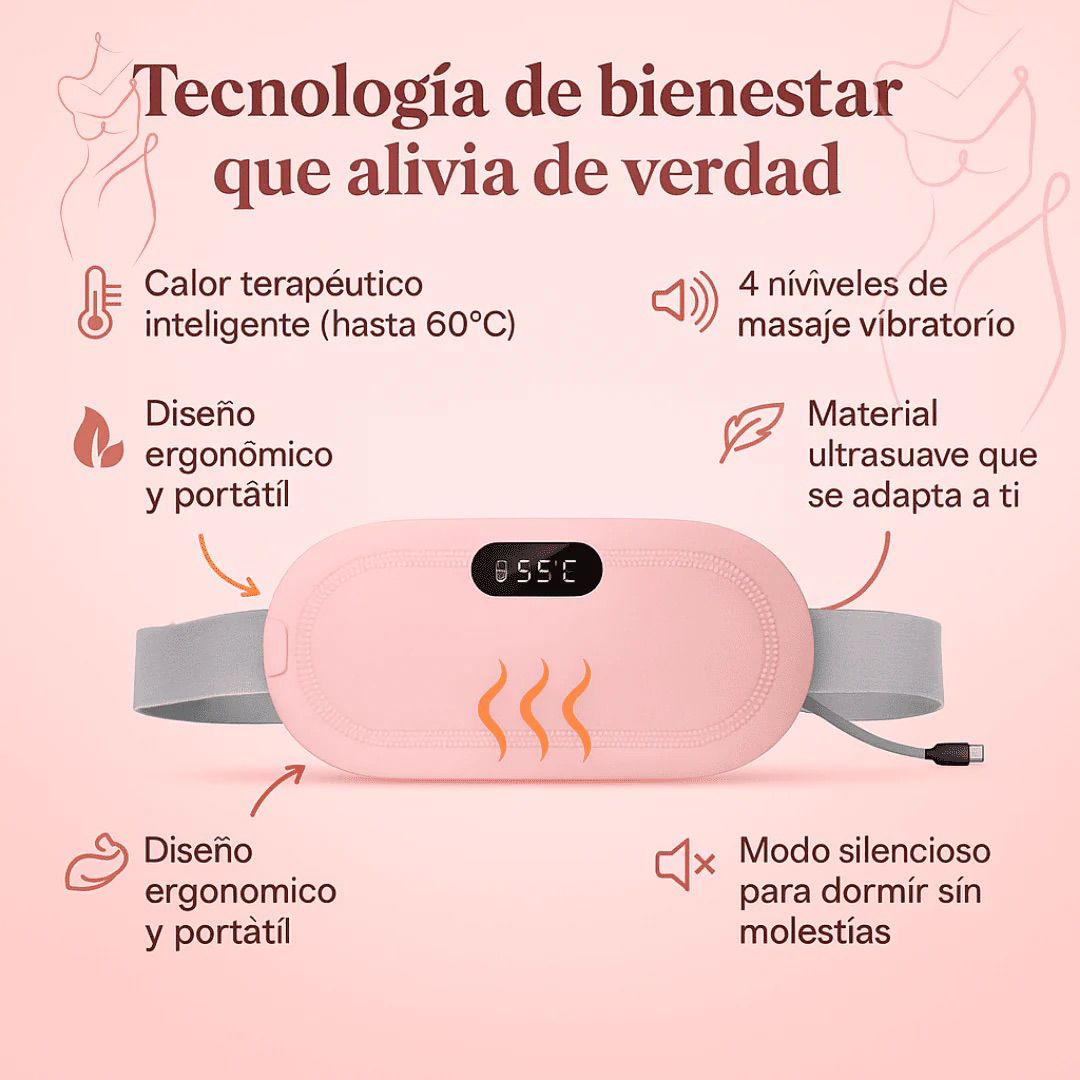 CINTURON TERMICO MENSTRUAL -¡ EL MEJOR ALIADO PARA TU CICLO MENSTRUAL!🌸